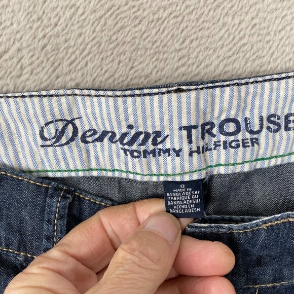 Tommy Hilfiger Woman's Denim Trouser Jeans Size 8 Straight-Leg Blue Cotton Blend - Picture 3 of 16